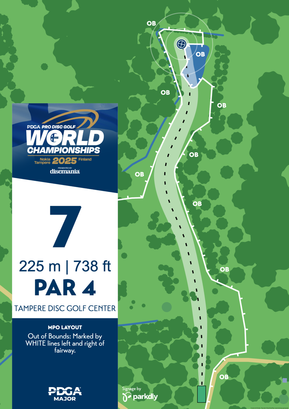 PDGA Pro Worlds 2025 tee sign designed in Parkdly